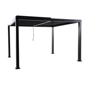 Freistehende bioklimatische Pergola NATERIAL Clima aus Aluminium in Anthrazitgrau, 9,69 m²