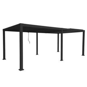 Freistehende bioklimatische Pergola NATERIAL Clima aus Aluminium in Anthrazitgrau, 17,17 m²